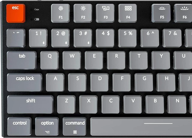 Alt view image 3 of 6 - Keychron K1 (Version 4) Wireless Mechanical Keyboard - Gateron Low Profile Blue - WH LED (K1V4-L2)