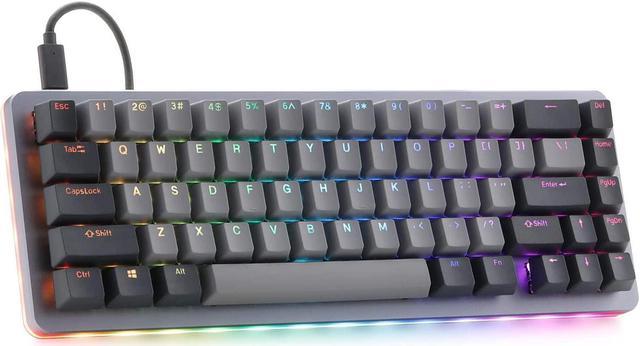 DROP ALT Mechanical Keyboard — 65% (67 Key) Gaming Keyboard, Hot-Swap  Switches, Programmable Macros, RGB LED Backlighting, USB-C, Doubleshot PBT,  Aluminum Frame (Cherry MX Blue RGB, Gray) 