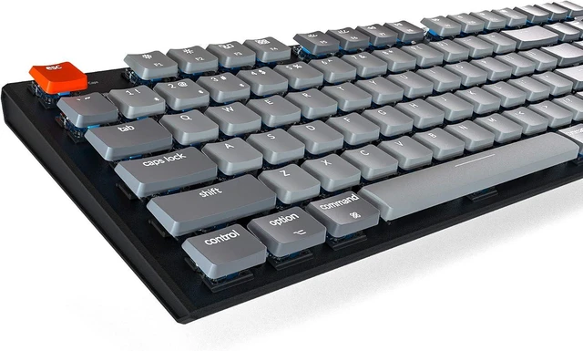 Alt view image 4 of 6 - Keychron K1 (Version 4) Wireless Mechanical Keyboard - Gateron Low Profile Blue - WH LED (K1V4-L2)