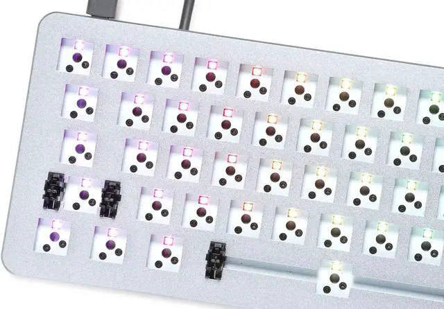 Alt view image 3 of 7 - DROP ALT Mechanical Keyboard  65% (67 Key) Gaming Keyboard, Hot-Swap Switches, Programmable Macros, RGB LED Backlighting, USB-C, Doubleshot PBT, Aluminum Frame (Barebones, Gray), Space Gray