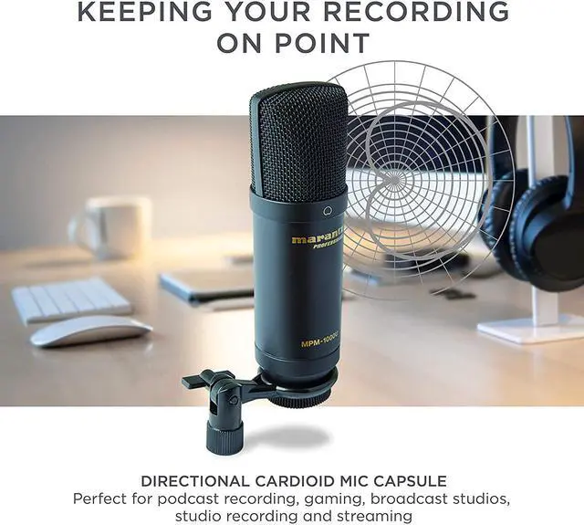 Alt view image 3 of 7 - Xiaogan MPM-1000U | Large Diaphragm USB Condenser Microphone For Podcasting & Recording, Including USB Cable & Mic Clip