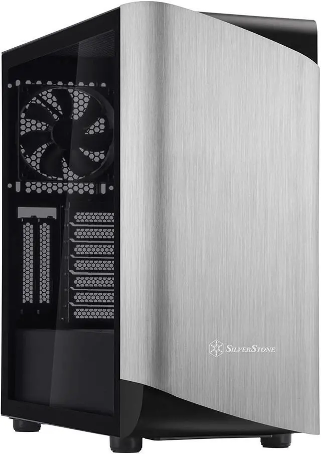 Main image of Silverstone Technology SETA A1 Silver on Black Premium ATX/Micro-ATX Case with Temperd Glass - SEA1SB-G