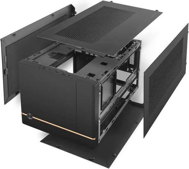 Alt view image 5 of 7 - SilverStone Technology SUGO 14, SG14, Black, Mini-ITX Cube Chassis, Supports 3 Slot Full Length GPUs / ATX PSU / 240mm AIO, 4 Removable Panels, SST-SG14B