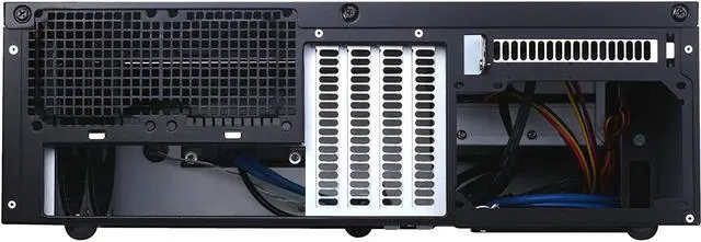 Alt view image 3 of 7 - SilverStone Technology HTPC Case with Aluminum Front Panel Micro-ATX, 2X Hot-Swap Drive Bays, 3x120mm Golf Bladed Fan, USB 3.0 X2 in Black GD06B-USA