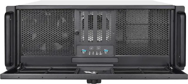 Alt view image 3 of 7 - SilverStone Technology 4U Rackmount Server Chassis with 3 X 5.25 Front Bays with CEB/ATX/mATX/Mitx Support RM400 Cases SST-RM400