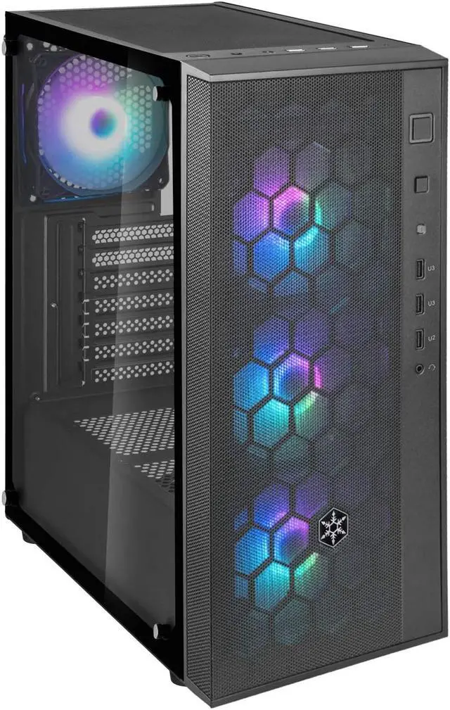Alt view image 6 of 7 - Silverstone FARA R1 PRO, Tempered Glass, mid Tower ATX Chassis with ARGB, SST-FAR1B-PRO