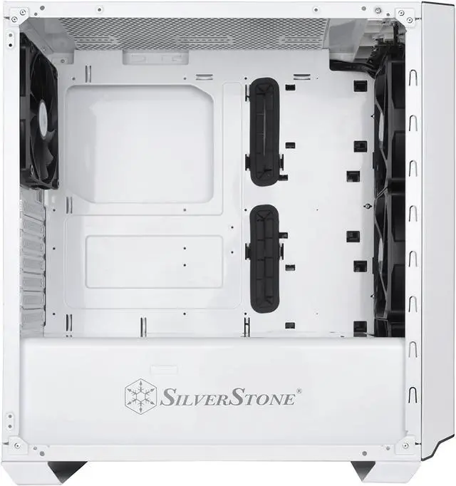 Alt view image 4 of 7 - SilverStone Technology Metal ATX Computer Tower Case with Tempered-Glass Side Panel and Ample Air Flow in White (SST-PM02W-G)