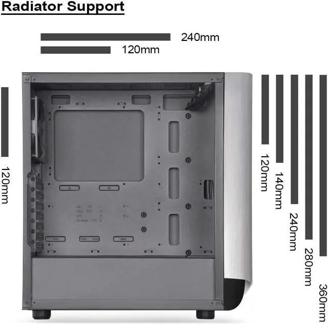 Alt view image 3 of 6 - Silverstone Technology SETA A1 Silver on Black Premium ATX/Micro-ATX Case with Temperd Glass - SEA1SB-G