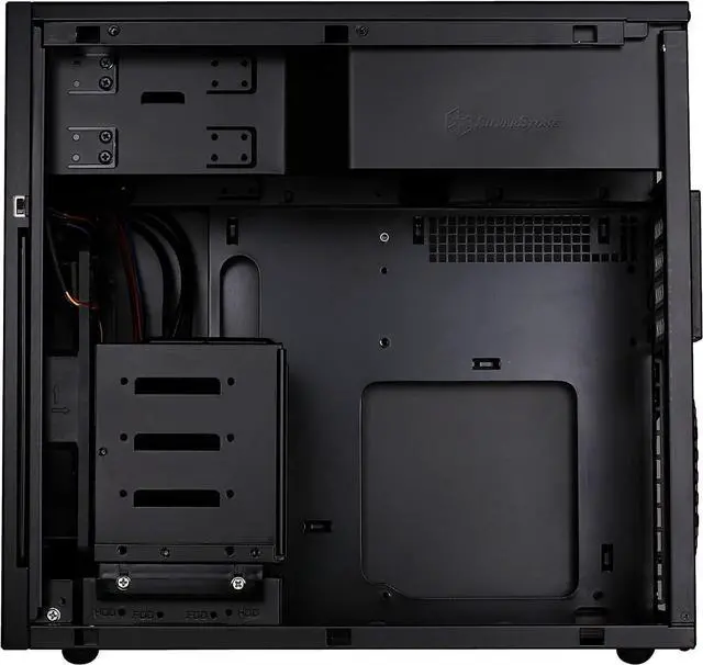 Alt view image 4 of 7 - Silverstone Tek Micro-ATX Mini-DTX, Mini-Itx Mid Tower Computer Case with Aluminum Front Panel and Steel Body TJ08B-E-USA
