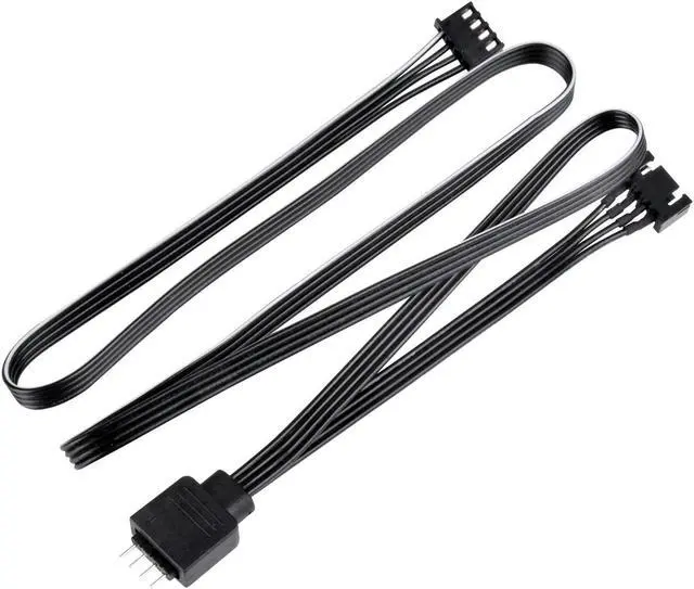 Main image of Silverstone SST-CPL01-4X RGB Extend Y Cables (Silverstone Custom RGB 4pin Male/Female Connector + Standard RGB 4pin Female Connector), Includes 4X 4pin