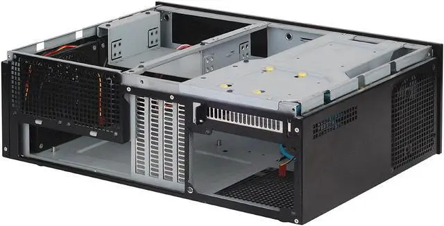 Alt view image 2 of 7 - SilverStone Technology Aluminum Front Panel and SECC Body Micro ATX HTPC Computer Case with 2X USB3.0 Front Ports Cases in Black GD04B-3.0-USA