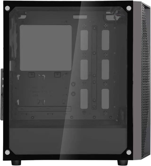 Alt view image 5 of 8 - SilverStone FARA B1 RGB Sleek tempered glass mid-tower ATX case with RGB fans, SST-FAB1B-RGB (Black)