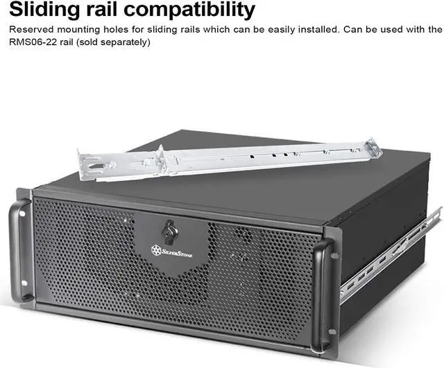 Alt view image 7 of 7 - Silverstone RM42-502 4U rackmount Server Chassis with Liquid Cooling Compatibility RM42-502-x
