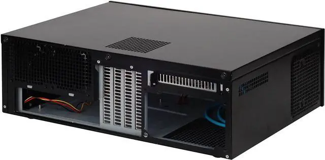 Alt view image 7 of 7 - SilverStone Technology Aluminum Front Panel and SECC Body Micro ATX HTPC Computer Case with 2X USB3.0 Front Ports Cases in Black GD04B-3.0-USA