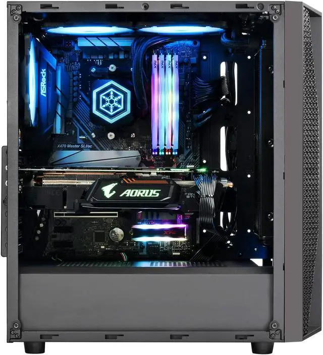 Alt view image 6 of 8 - SilverStone FARA B1 RGB Sleek tempered glass mid-tower ATX case with RGB fans, SST-FAB1B-RGB (Black)