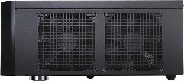 Alt view image 7 of 7 - SilverStone Technology HTPC Case with Aluminum Front Panel Micro-ATX, 2X Hot-Swap Drive Bays, 3x120mm Golf Bladed Fan, USB 3.0 X2 in Black GD06B-USA
