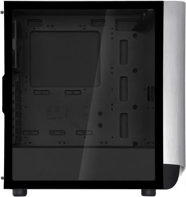 Alt view image 5 of 6 - Silverstone Technology SETA A1 Silver on Black Premium ATX/Micro-ATX Case with Temperd Glass - SEA1SB-G
