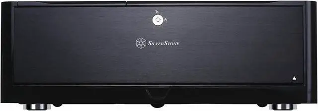 Alt view image 4 of 7 - SilverStone Technology HTPC Case with Aluminum Front Panel Micro-ATX, 2X Hot-Swap Drive Bays, 3x120mm Golf Bladed Fan, USB 3.0 X2 in Black GD06B-USA