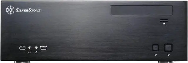 Alt view image 6 of 7 - SilverStone Technology Aluminum Front Panel and SECC Body Micro ATX HTPC Computer Case with 2X USB3.0 Front Ports Cases in Black GD04B-3.0-USA