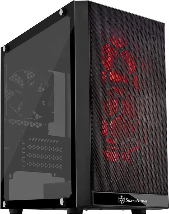 Main image of SilverStone Technology SST-PS15B-RGB Micro-ATX Computer Case with Tempered Glass and 2 X RGB Front Intake Fans PS15B-RGB