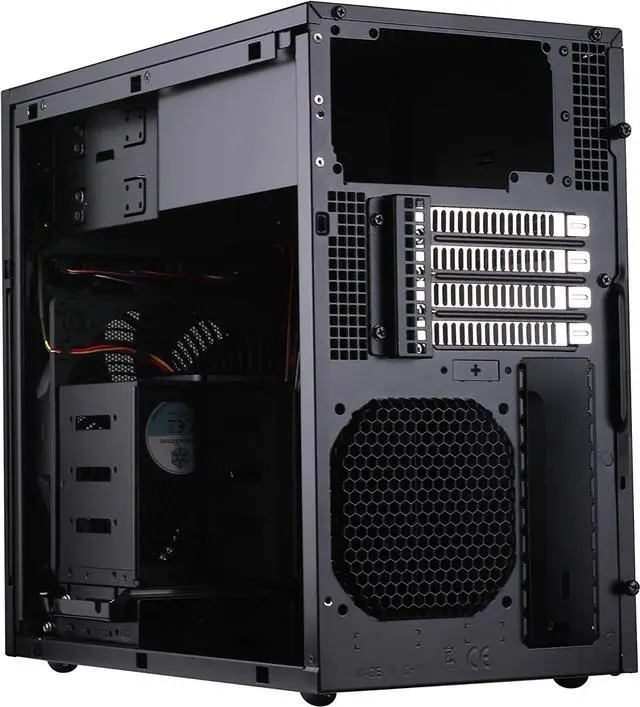 Alt view image 5 of 7 - Silverstone Tek Micro-ATX Mini-DTX, Mini-Itx Mid Tower Computer Case with Aluminum Front Panel and Steel Body TJ08B-E-USA
