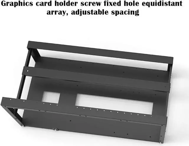Alt view image 5 of 7 - Mhuan Stackable Mining Case Rack for 6/8 GPU Support Motherboard Power Supply Graphics Card Bracket Open Mining Rig Frame ETH/ETC/ZEC Ether Accessory Tools for Crypto Coin Bitcoin