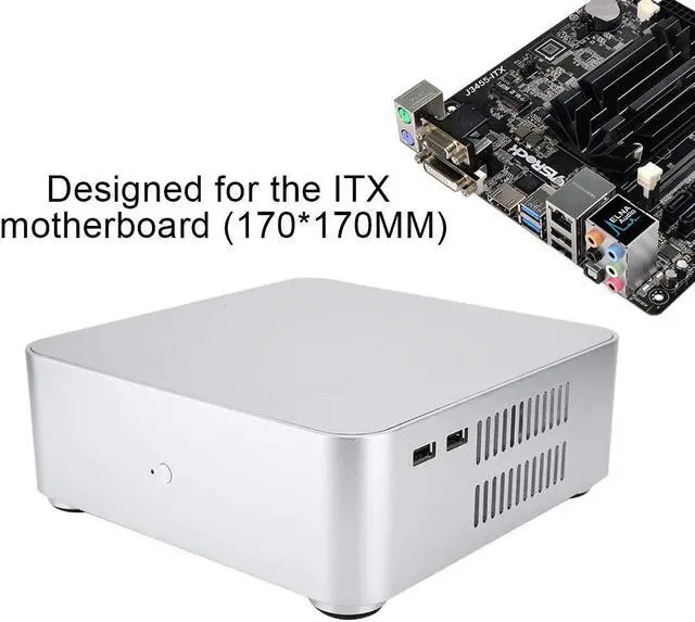 Alt view image 7 of 7 - Computer Case, Heat Dissipation Mini ITX Computer Case HTPC Case High Heat Dissipation Aluminum for Heat Dissipation for PC Computer Case