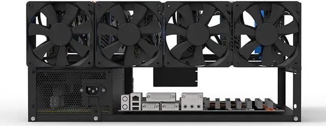 Alt view image 4 of 7 - Mhuan Stackable Mining Case Rack for 6/8 GPU Support Motherboard Power Supply Graphics Card Bracket Open Mining Rig Frame ETH/ETC/ZEC Ether Accessory Tools for Crypto Coin Bitcoin