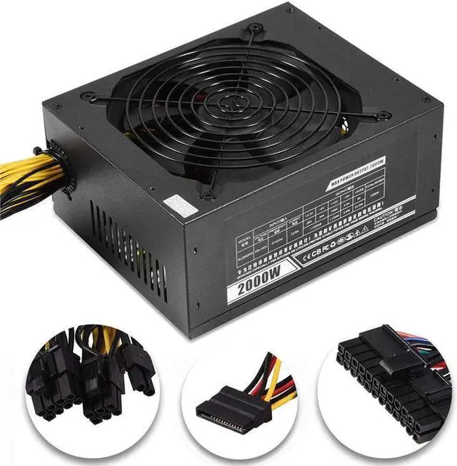 Alt view image 6 of 7 - 1800W 2000W Modular Mining Power Supply PSU for 8 GPU ETH Rig Ethereum Miner,1 Set x Power Supply