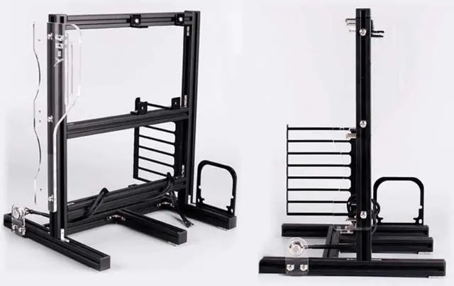 Alt view image 6 of 7 - Gaming Computer Case Chassis, DIY ATX/M-ATX/ITX Open Chassis Vertical Overclocking Open Aluminum Frame Chassis Rack with Full Bare Heat Dissipation(black)