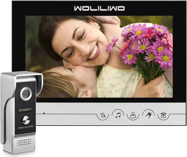 Main image of 9inch Wired Video Intercom System with Camera and Monitor Doorbell,Doorbell Camera with Monitor Supports Unlocking,Monitoring,Dual-Way Intercom for Villa Home Office Apartment