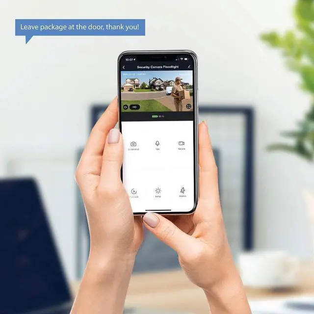 Alt view image 4 of 7 - Feit Electric Outdoor Camera, 2.4GHz WiFi Security Camera Works with Alexa and Google Assistant, 1080p HD Video Camera Motion Detection, Night Vision, 2-Way Audio, No Hidden Fees, CAM/WM/WiFi
