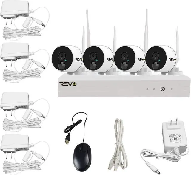 Alt view image 4 of 4 - REVO America Wireless 4CH. Security System - 1TB Full-HD Wi-Fi NVR, 4 x 1080P Audio Capable Indoor/Outdoor Bullet Cameras with Built-in Pir - Remote Access Via Smart Phone, Tablet and Pc