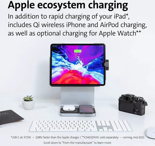 Alt view image 3 of 7 - Kensington iPad Docking Station - StudioDock for 11" iPad Pro and iPad Air (K34031WW)
