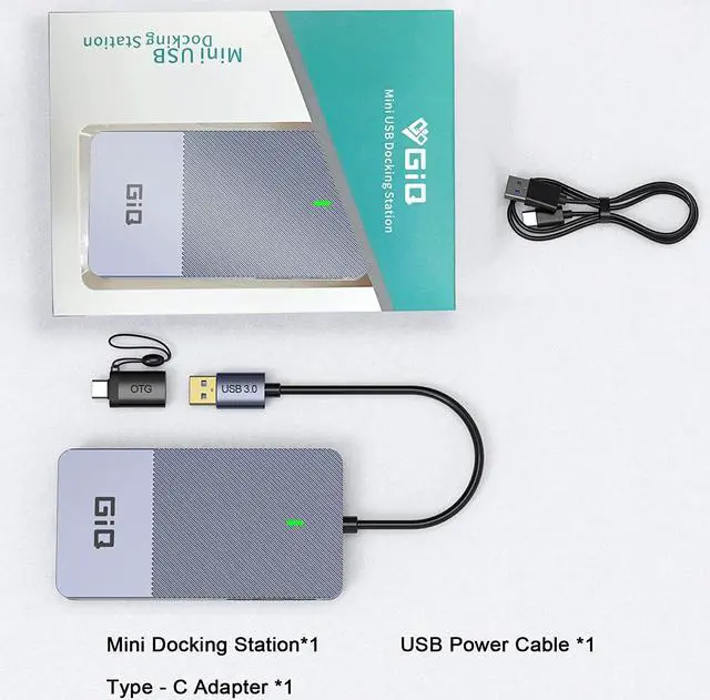 Alt view image 6 of 7 - USB Docking Station GIQ USB C Hub USB 3.0 to Dual HDMI VGA Adapter Triple Display USB C Laptop Docking Station Dual Monitors Compatible with MacBook M1 USB Dock