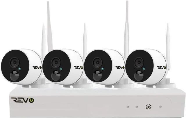 Alt view image 3 of 4 - REVO America Wireless 4CH. Security System - 1TB Full-HD Wi-Fi NVR, 4 x 1080P Audio Capable Indoor/Outdoor Bullet Cameras with Built-in Pir - Remote Access Via Smart Phone, Tablet and Pc