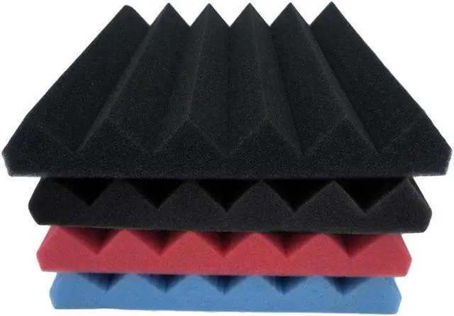 Alt view image 2 of 6 - Acoustic Soundproof Sound Stop Absorption Soundproofing Foam for KTV Audio Room Studio Room8Pcs 300*300*25mm