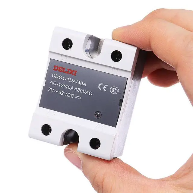Alt view image 5 of 7 - DELIXI SSR 40A 480V AC Solid State Relay Input 3V~32VDC to AC Relay