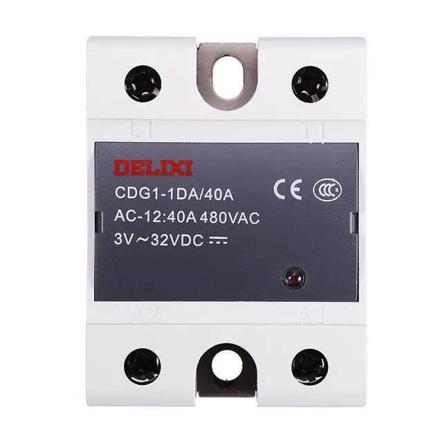 Alt view image 3 of 7 - DELIXI SSR 40A 480V AC Solid State Relay Input 3V~32VDC to AC Relay