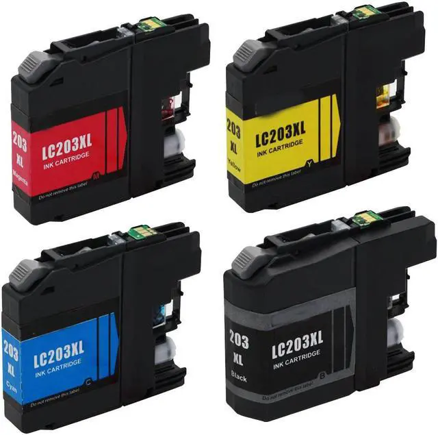 Main image of Compatible New York Toner 4 Pack LC203BK XL LC203C XL LC203M XL LC203Y XL Ink Cartridge - Black Cyan Yellow Magenta