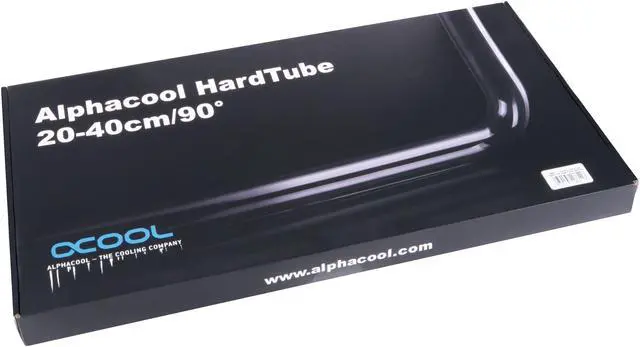 Alt view image 9 of 9 - Alphacool Brass HardTube 13mm OD 90 Degree Tubing (20/40cm), Chrome