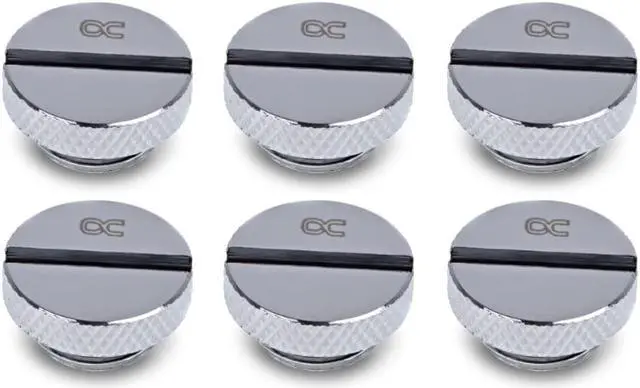 Main image of Alphacool Eiszapfen Stop Plug G1/4 - Chrome - 6 Pack (17623)