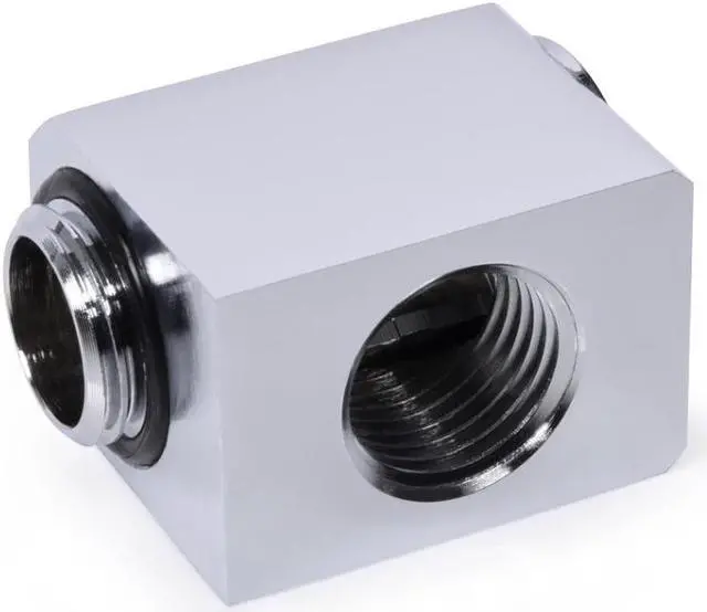 Main image of Alphacool Low Profile ES L-Connector Rotary G1/4 OT - G1/4 IT - Chrome (17584)