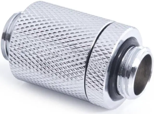 Main image of Alphacool ES D-Plug 25.5mm G1/4 Male to Male Resizable Fitting - Chrome (17586)