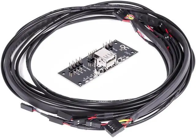Main image of Alphacool Front I/O-Panel with USB 2.0 and Cable Kit for Servercases (25054)