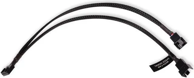 Main image of Alphacool Y-Splitter 4-Pin to 2x 4-Pin PWM Cable - 30cm - Black (18677)