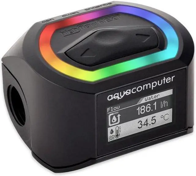 Main image of Aquacomputer G1/4 NEXT RGBpx Flow Sensor - High Flow (53293)