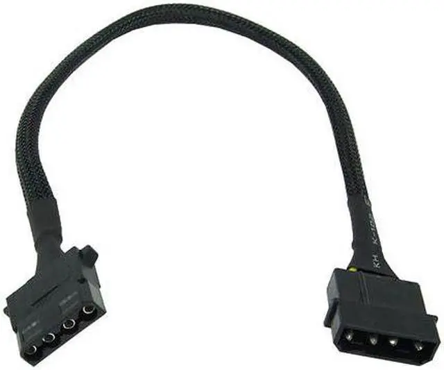 Alt view image 2 of 2 - Phobya 4Pin Molex power extension 30cm - black