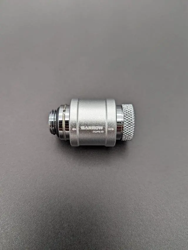 Main image of Barrow G1/4" Male to Female Manual Inline Valve - Silver/Silver (TTLPFG-V2-Silver)