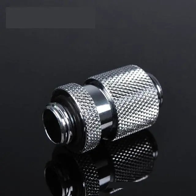 Alt view image 2 of 2 - Barrow G1/4" 20mm Male to Male Extension Fitting with Micro Adjustment - Silver (THDJ20-V1-Silver)